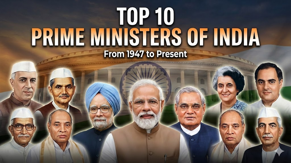 Top 10 Prime Ministers of India